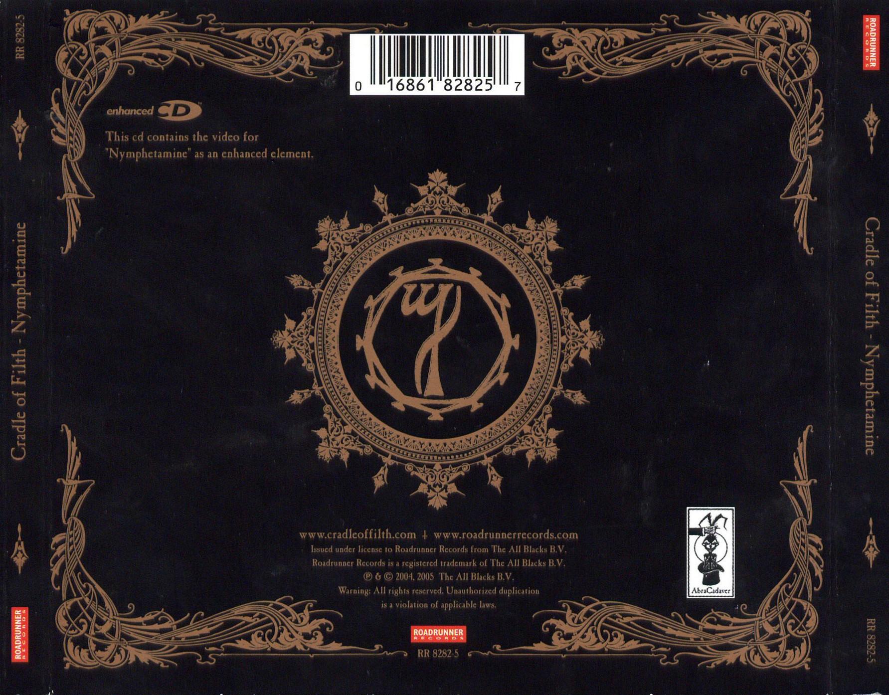 Cradle Of Filth  Nymphetamine (Special Edition) : Back